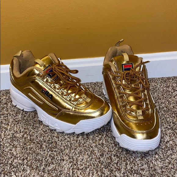 fila gold sneakers